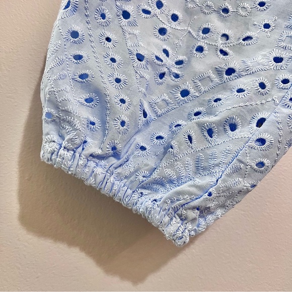 NWT H&M Powder Light Blue Tunic Dress w/ Eyelet Embroidery SOLD OUT ONLINE - Picture 9 of 16